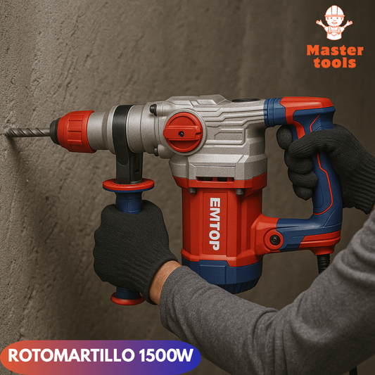 Rotomartillo de 1500W - Original marca EMTOP 2 AÑOS DE GARANTÍA.