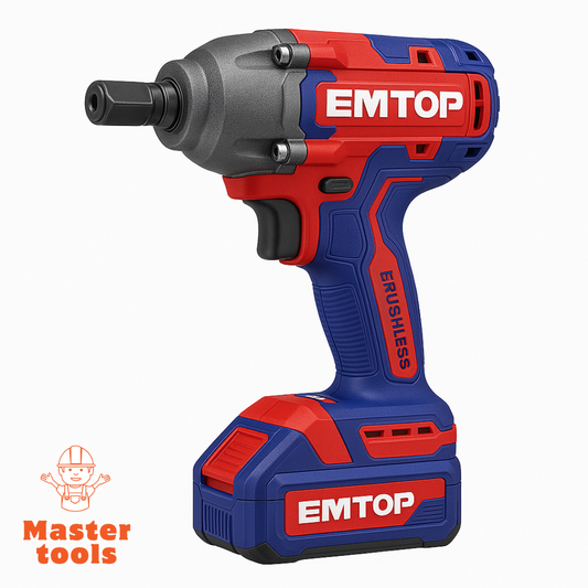 Taladro de Impacto Original EMTOP - 500NM Max - 2 baterias - 47 accesorios