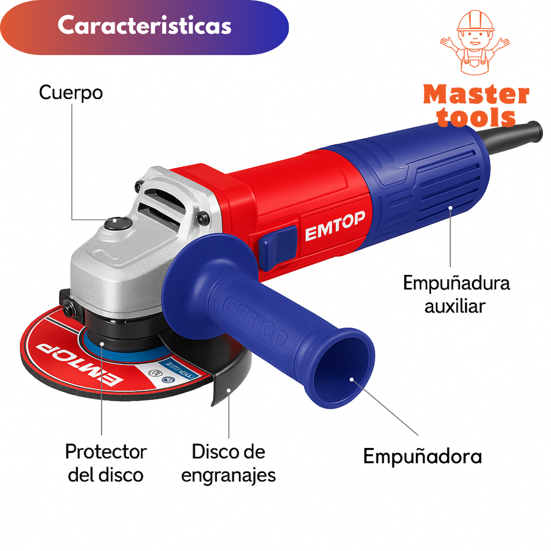 AMOLADORA 750W CON DISCO – POTENCIA BRUTAL + GARANTÍA SIN CUENTOS