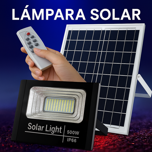 💡 Lámpara Solar LED 500W – Iluminación potente, ecológica y duradera