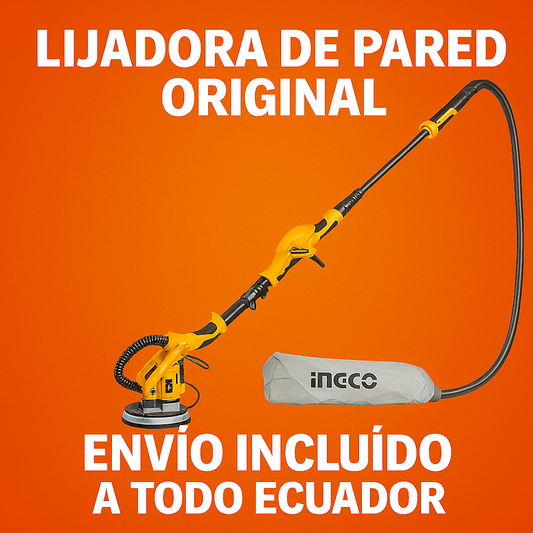 🛠️ Lijadora de Pared Eléctrica 1050W con Luz LED y Sistema de Aspiración