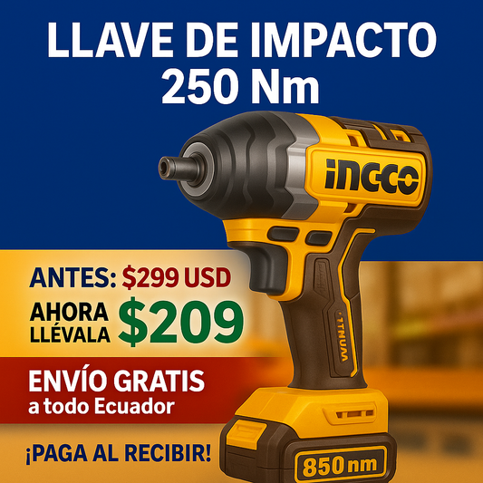 Llave de Impacto INGCO 850 Nm 1 Batería