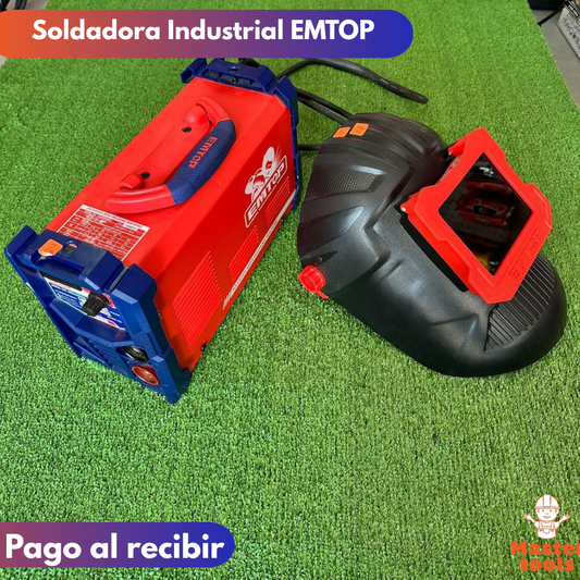 Soldadora Industrial EMTOP – Incluye Casco de Protección para Trabajos Profesionales